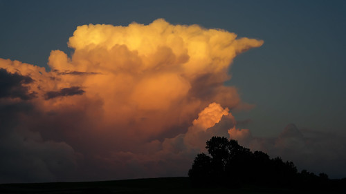sunset clouds thundercloud
