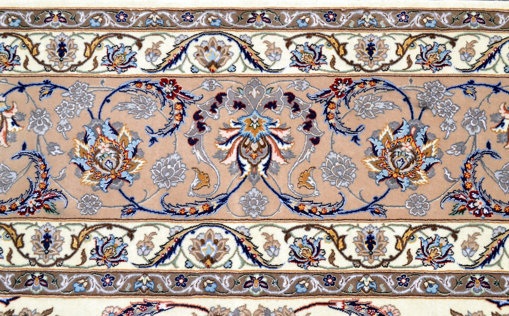 Isfahan Oversize Persian Area Rug Handwoven 12x17 silk base  (2)