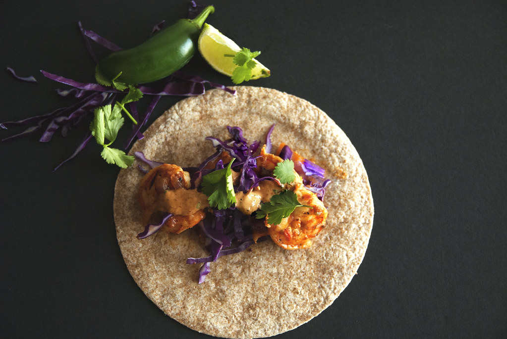 Shrimp Tacos with cabbage