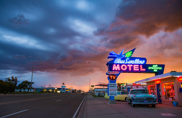 Blue Swallow Motel - 815 East Route 66, Tucumcari, New Mexico U.S.A. - June 7, 2015