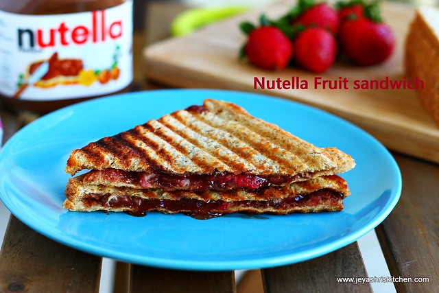 nutella-fruit sandwich