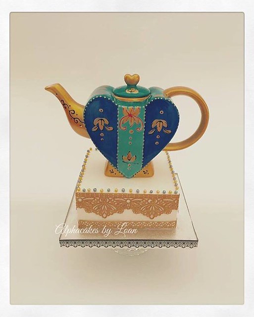 Teapot Themed Cake by Alphacakes