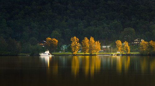trees sunset sun lake reflection water sunshine gold boat dusk lee gh2 watersacpe
