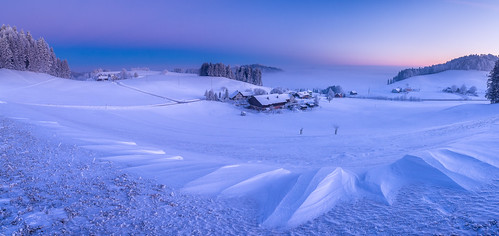 gähwil sanktgallen schweiz ch blue bluehour switzerland snow panorama
