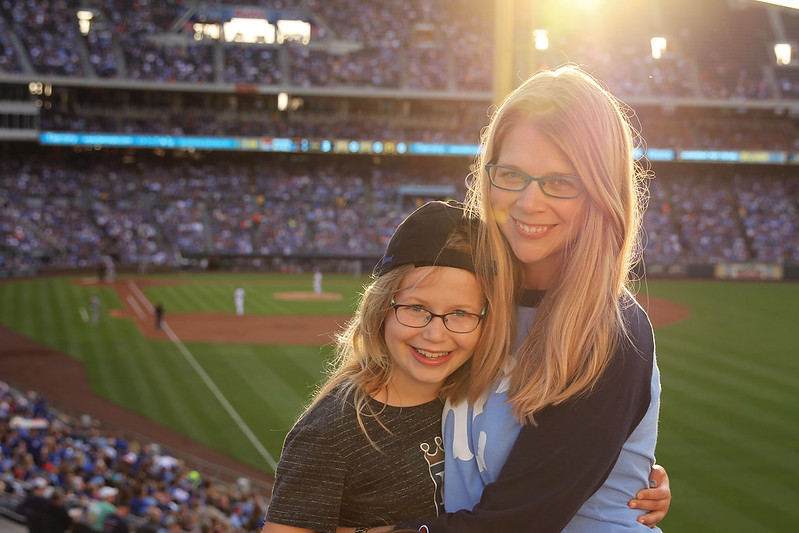 Lucy and Mama at the Royals Game