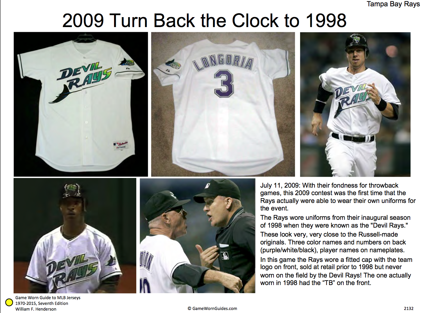 Men's Tampa Bay Rays Majestic White 1998 Turn Back the Clock Throwback  Authentic Team Jersey