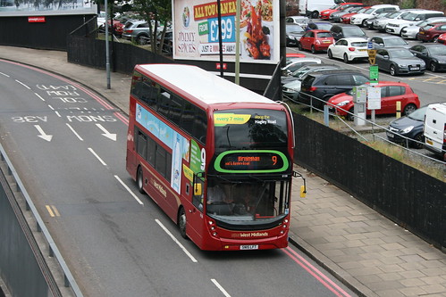 National Express West Midlands 6106 on Route 9, Queensway