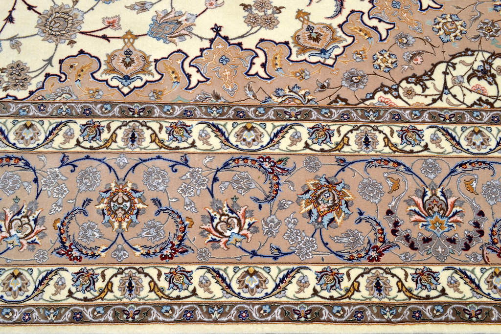 Isfahan Oversize Persian Area Rug Handwoven 12x17 silk base  (20)