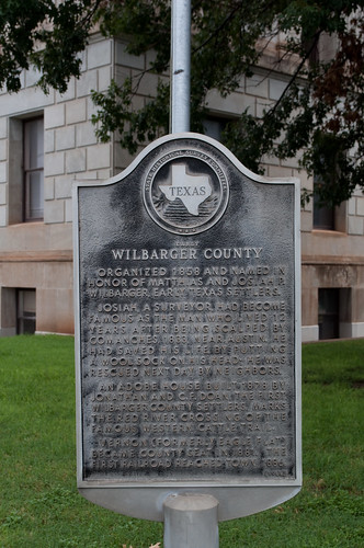 texas marker historical vernon wilbargercounty