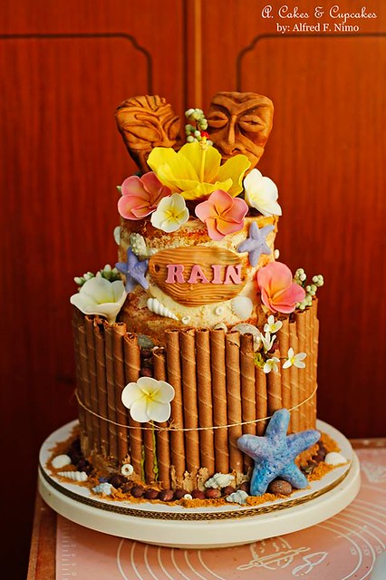 Moana Inspired Luau Birthday Cake by Alfred Fernandez Nimo of A. Cakes & Cupcakes
