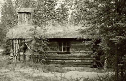 monochrome alaska sepia landscape cabin outdoor logcabin cabins logcabins minerscabin trapperscabin lastfrontier jlsphotographyalaska