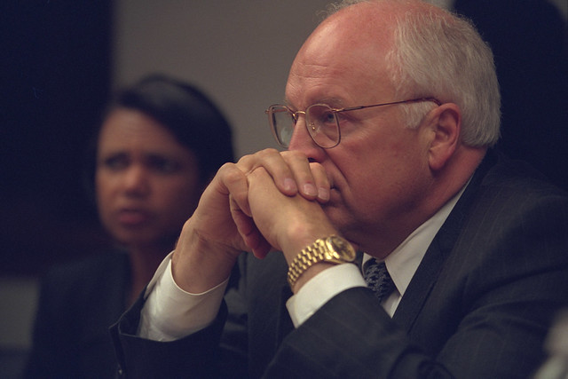 Vice President Cheney with National Security Advisor Condoleezza Rice in the President's Emergency Operations Center (PEOC)