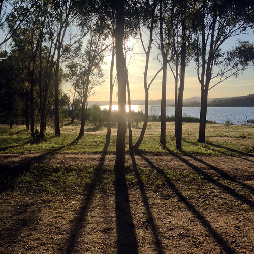kaptainkobold landscape holiday view sunset shadows trees lake copeton inverell