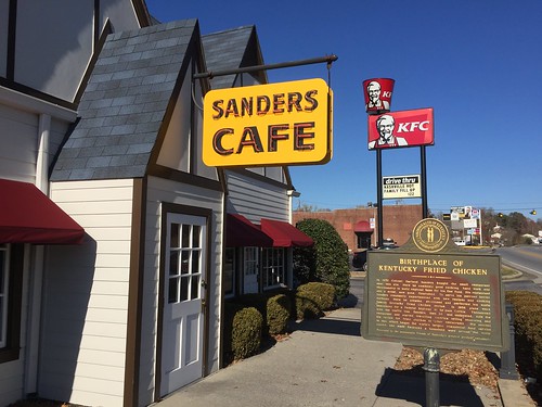 harland sanders cafe corbin kentucky nationalregisterofhistoricplaces motel restaurant eatery neon sign