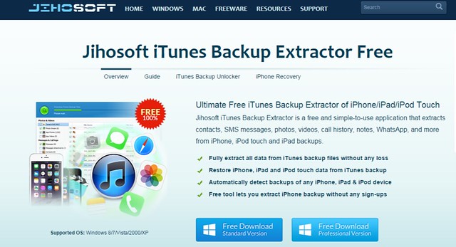 is there a free iphone backup extractor