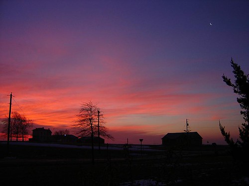 pink rural sunrise catchycolors illinois purple 100views metamora peoriail sunrisewithmoon