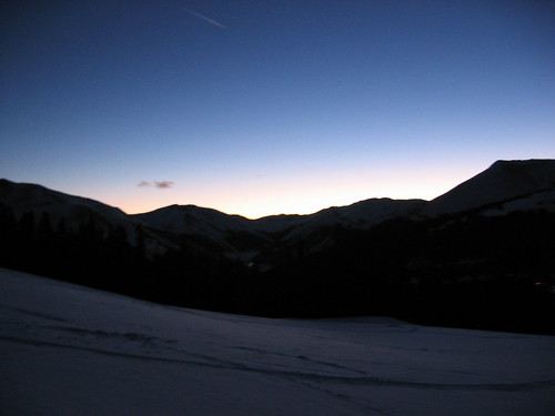 sunset night colorado skiing backcountry berthoudpass