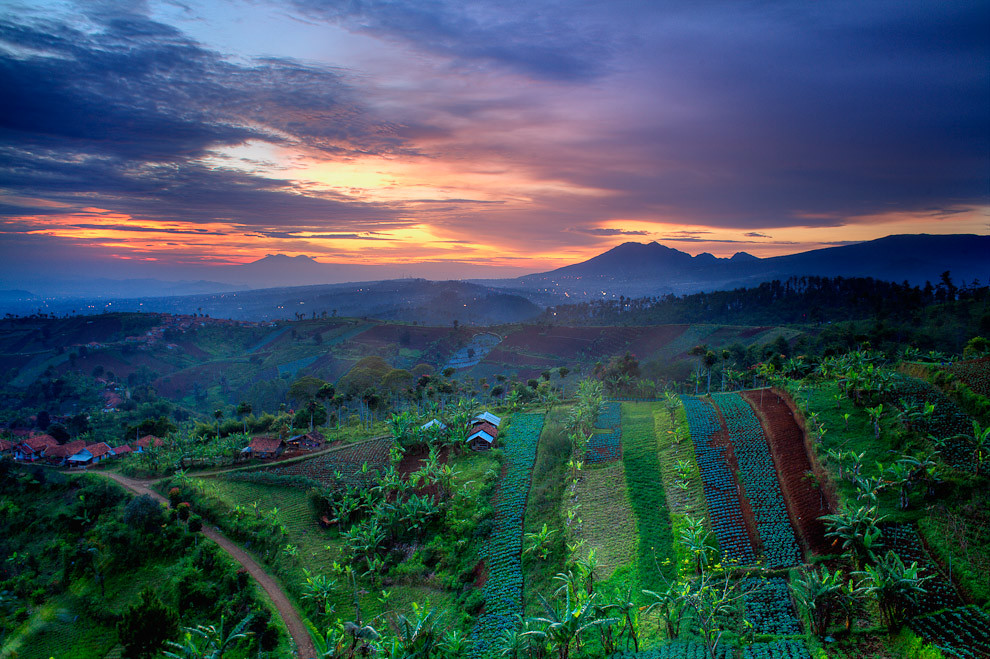 Gambar Pemandangan Waktu Matahari Terbenam - Toko FD 