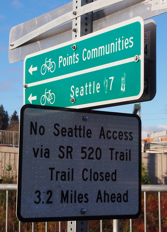 SR-520 Trail: No Seattle Access: It'll be in place eventually…