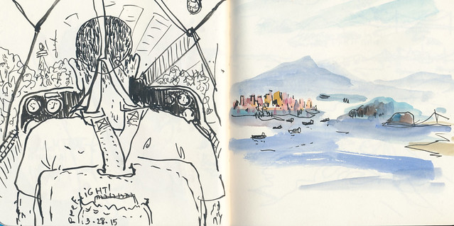 Sketchbook #89: Sketching while flying around San Francisco