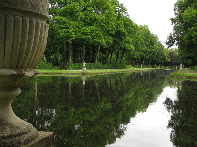 The Formal Garden Pond Kasteel de Haar near Utrecht, Holland