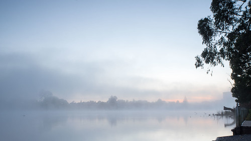 newzealand sunrise waikato dawn hamiltonlake outdoor park hamilton fog nz