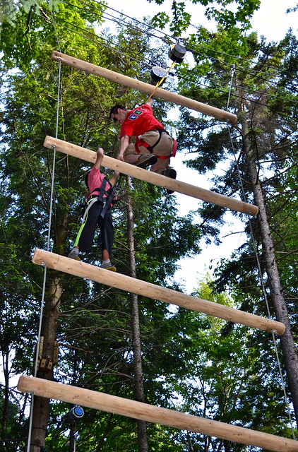 two man obstacle arbortrek canopy adventures vermont	