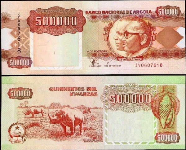 500 000 Kwanzas Angola 1991(1994), Pick 134