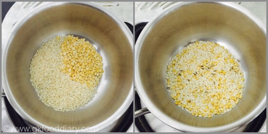 Rice Porridge for Babies with Moong Dal - step 1