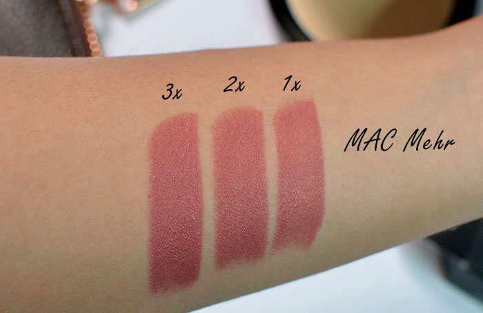 MAC Mehr Lipstick Review Swatches - Gen-zel.com (c). 3 MAC Mehr Lipstic...