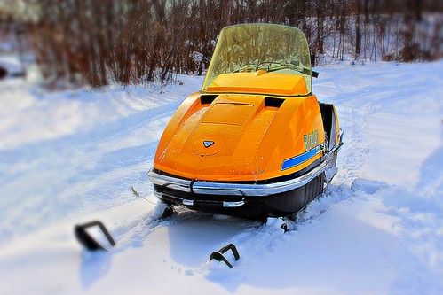 skidoo 1972 vintage oly 335 snow rider sled bombardier december outdoor cold olympique