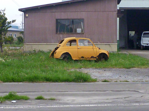 cars abandoned car 日本 fiat500 rustycars 青森県 むつ市