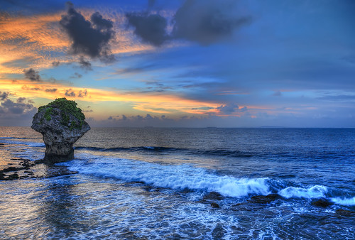 sunset beach 夕陽 日落 小琉球 花瓶岩