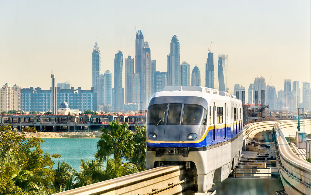 Train vers Palm Jumeirah, Dubaï