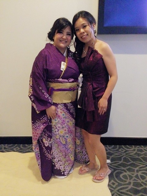 With the bride in kimono!