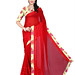 Red Color Bember Georgette Digital Printed Bordered Saree Sarees on Shimply.com