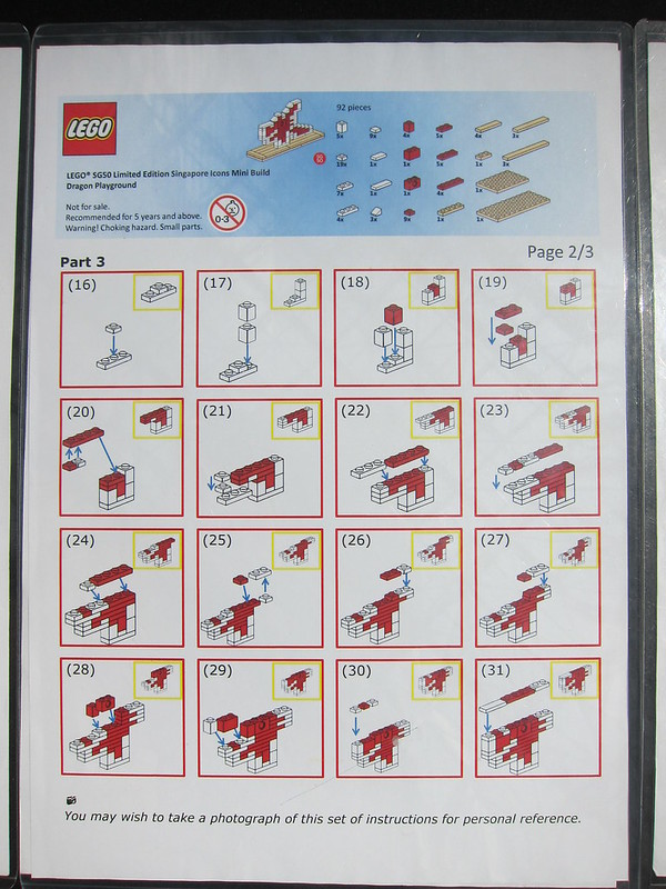 LEGO SG50 Limited Edition Singapore Icons Mini Build - Dragon Playground - Instructions - 2 of 3