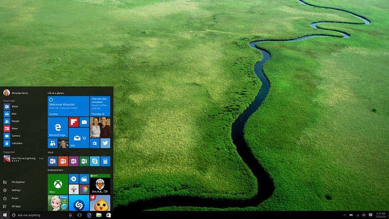 Windows 10 Desktop Screen
