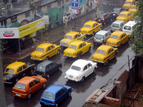 Traffic on a rainy day in Kolkata