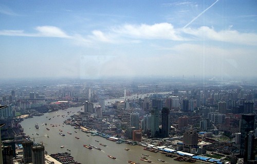 shanghai china skyscraper river view city pudong jinmao
