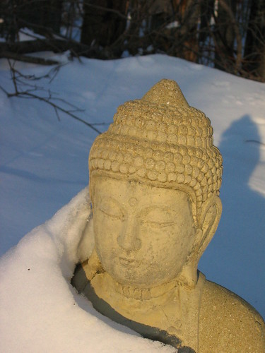 sunset snow statue garden 1 buddha ims