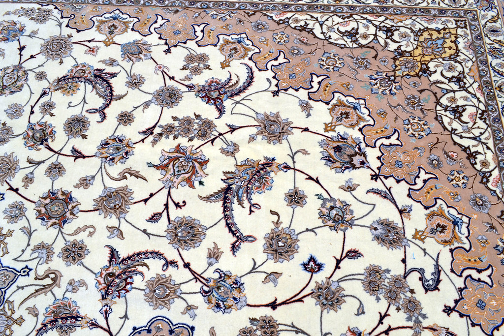 Isfahan Oversize Persian Area Rug Handwoven 12x17 silk base  (4)