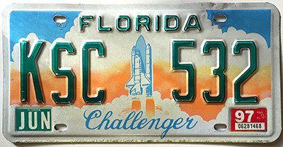 Space Shuttle Florida Tag Novelty Auto Car License Plate 