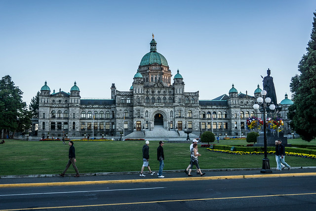 British Columbia Parliament Buildings at Dusk