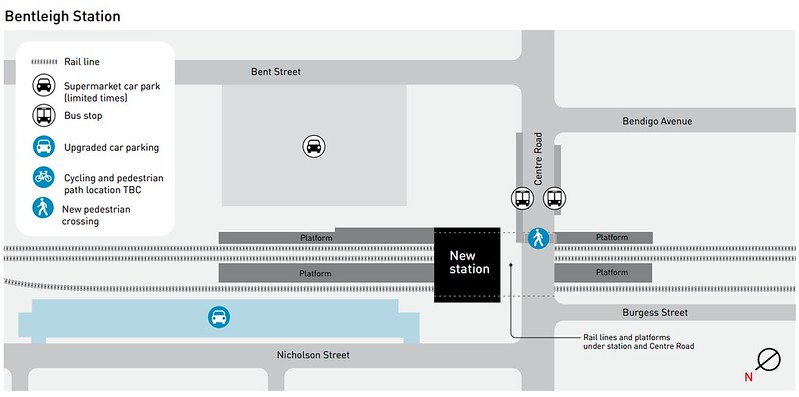 Plan for new Bentleigh station (as at May 2015)