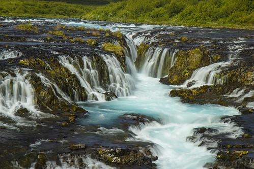 water river landscape waterfall iceland stream outdoor scene foss ísland brúarfoss brúará canoneosrebelt2i annaguðmundsdóttir
