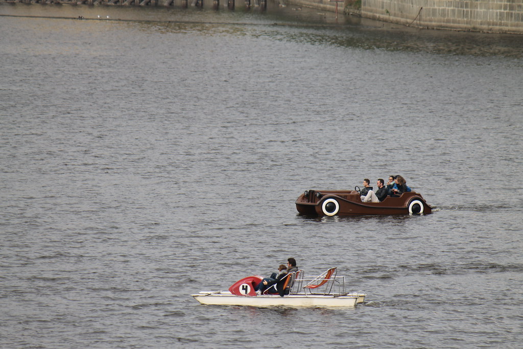 Paddleboats on the Vltava