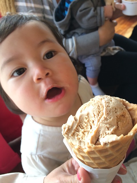 Mirei loving the ice cream!