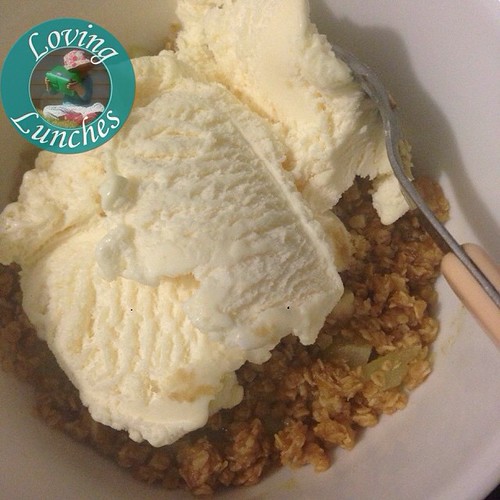 Loving how my single serve apple crumble so quickly became a calorie overload this evening… 😳 #dietstartstomorrow
