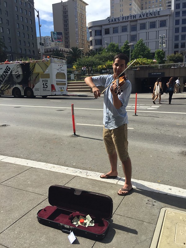 violinist, street musician, Union Square
